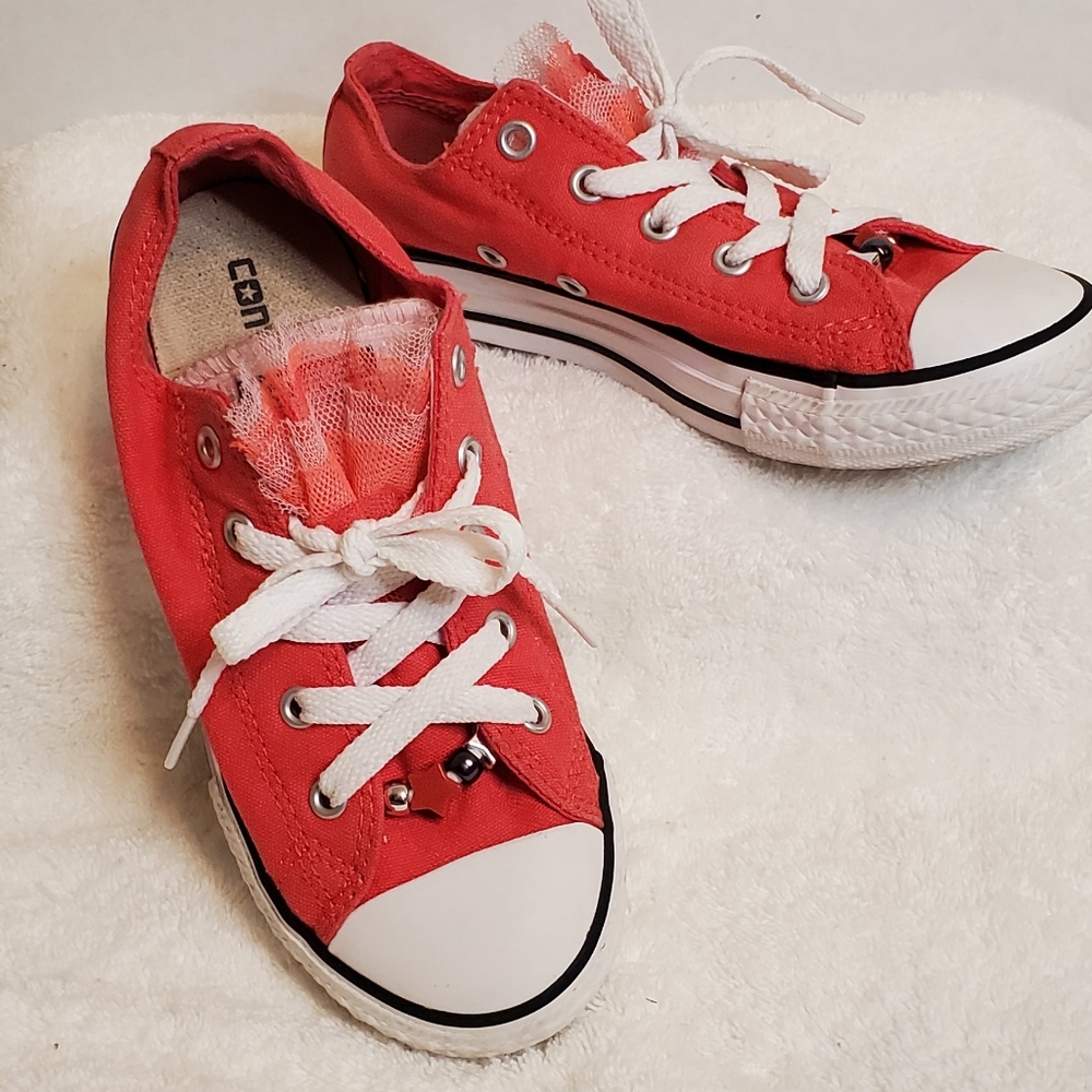 CONVERSE Kids All-Star Slip-on Shoes Tulle and Beads